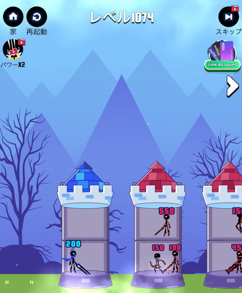 レベル1074の様子。